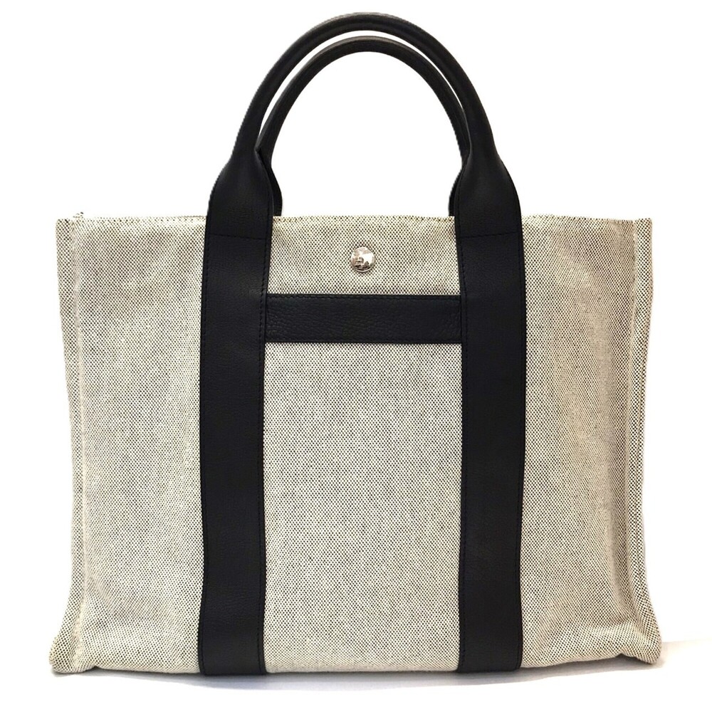 Hermes Sac Arne Mm Toile Negonda Canvas Leather Handbag Hermes